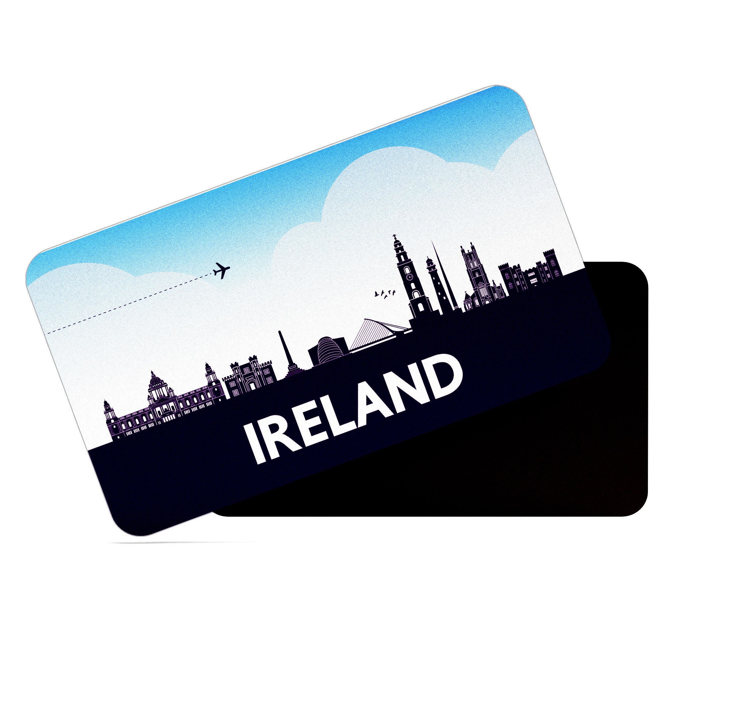 dhcrafts Rectangular Fridge Magnet Purple Ireland Design Pack of 1 (8.6cm x 5.4cm)